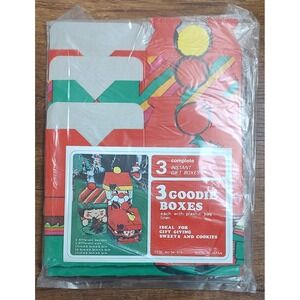Goodies Christmas Gift Boxes Santa, Caroler and Elf Made in Japan Vintage A3